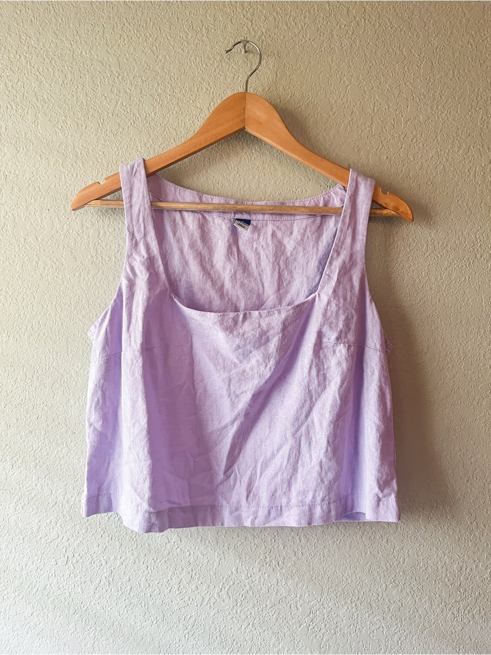 Old Navy Linen Light Lavender Tank Top Medium - Picture 6 of 7